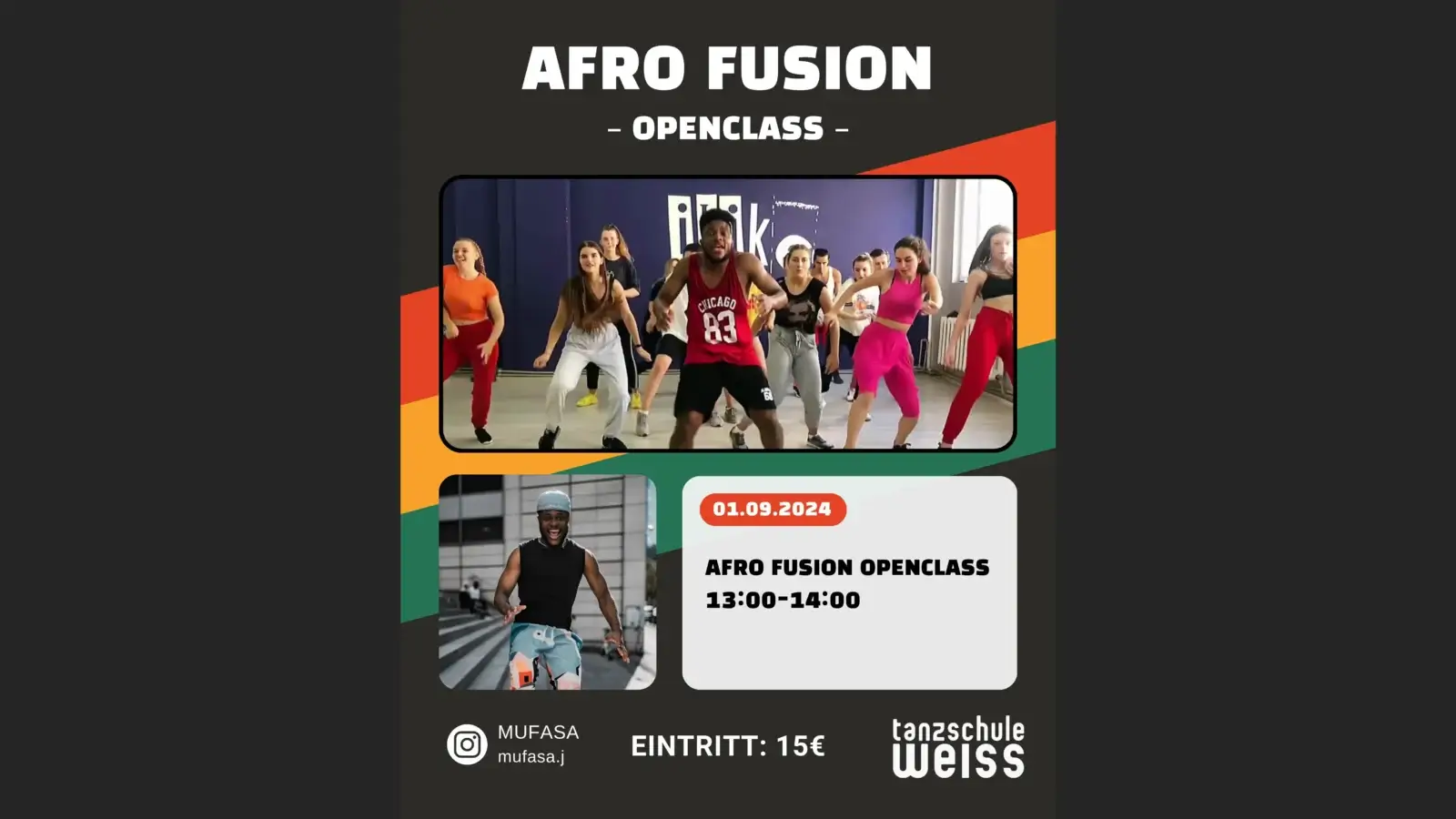 Afro Fusion Openclass Event Tanzschule Weiss